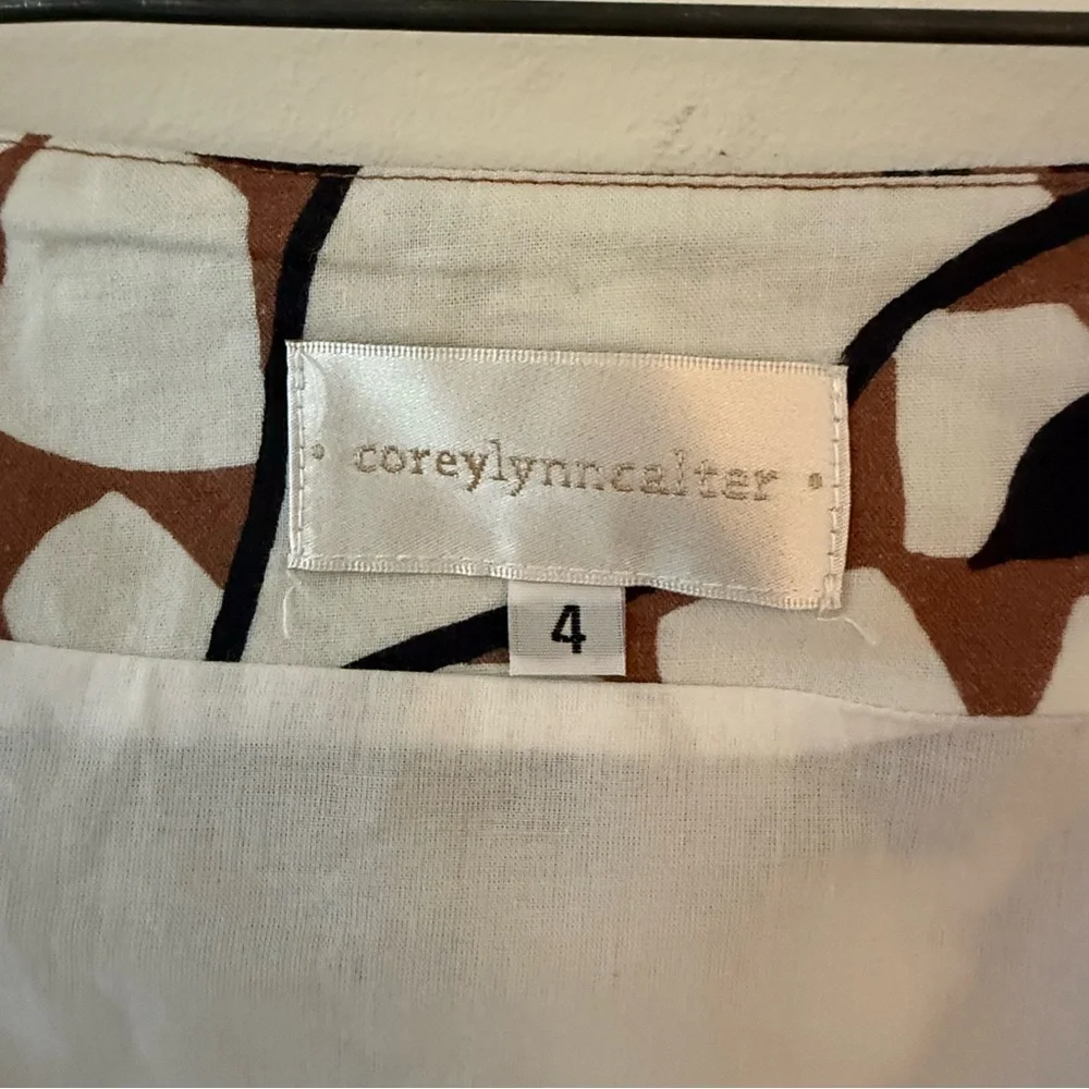 Anthropologie Corey Lynn Calter Laelia A-Line Midi Skirt Giraffe Size 4